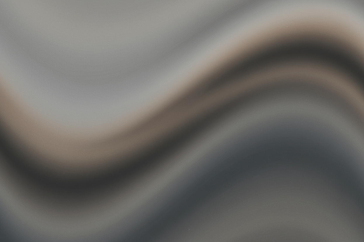Minimal abstract gradient background, stone and charcoal tones, very subtle texture, low contrast waves, calm premium fashion brand aesthetic, no visible shapes.